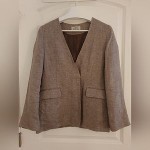 Journal Standard Relume cocoa brown linen jacket (US 4)